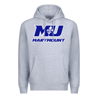 Heather Grey marymount university vectorized Premium Hoodie - PixelWave