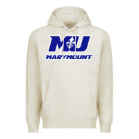 Oatmeal Heather marymount university vectorized Premium Hoodie - PixelWave