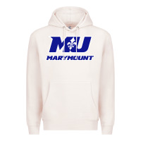 Pale Pink marymount university vectorized Premium Hoodie - PixelWave