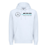 White mercedis f1 Premium Hoodie - PixelWave