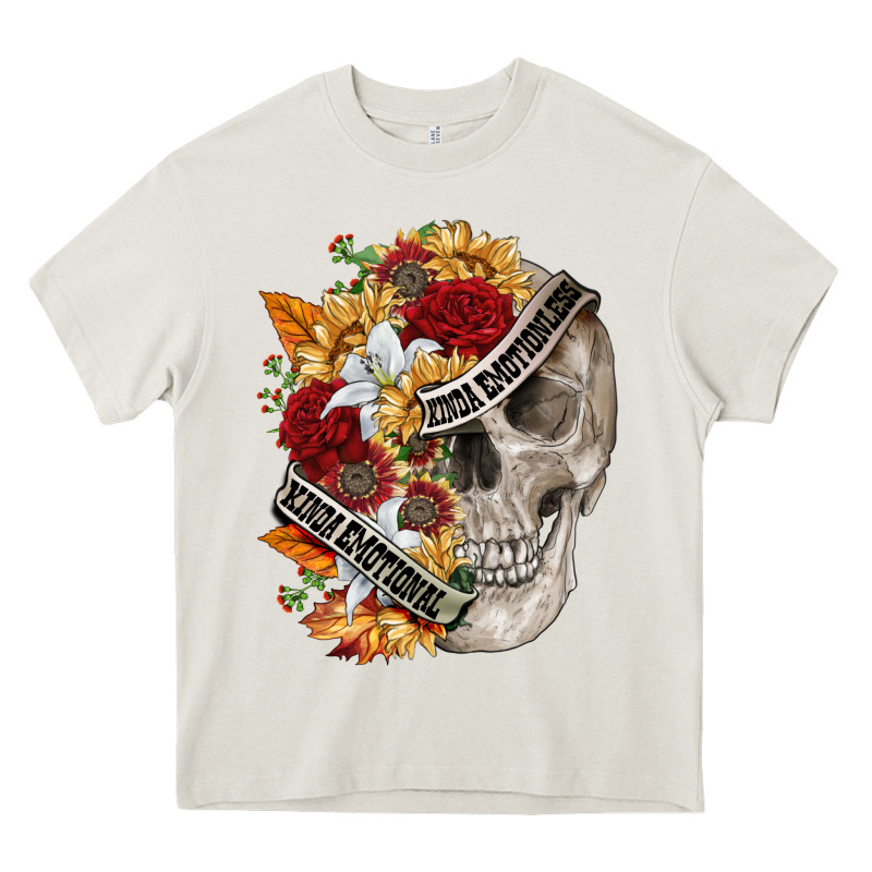 Skull Kinda Emotionless Kinda Emotional Heavy Core Tee by FaDigitalArtStudio | Teevron