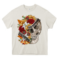 Cream skull kinda emotionless kinda emotional Heavy Core Tee - FaDigitalArtStudio