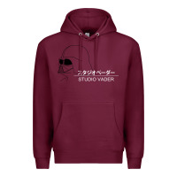 Burgundy studio vader   star Premium Hoodie - PixelWave