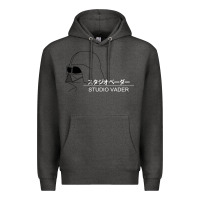 Charcoal Heather studio vader   star Premium Hoodie - PixelWave