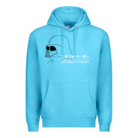 Ocean Blue studio vader   star Premium Hoodie - PixelWave