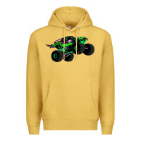 Antique Gold monster truck grave digger Premium Hoodie - PixelWave
