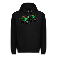 Black monster truck grave digger Premium Hoodie - PixelWave