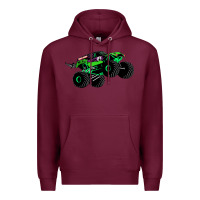 Burgundy monster truck grave digger Premium Hoodie - PixelWave