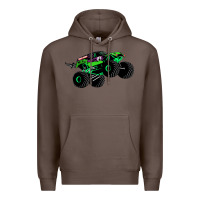Coffee monster truck grave digger Premium Hoodie - PixelWave