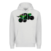 Dove Grey monster truck grave digger Premium Hoodie - PixelWave