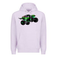 Lilac monster truck grave digger Premium Hoodie - PixelWave
