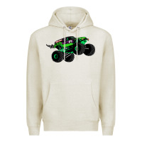Oatmeal Heather monster truck grave digger Premium Hoodie - PixelWave