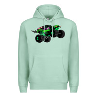 Seafoam monster truck grave digger Premium Hoodie - PixelWave
