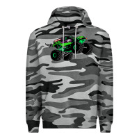 Slate Camo monster truck grave digger Premium Hoodie - PixelWave