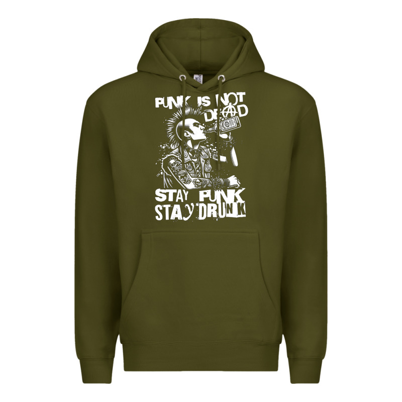 Stay Punk Stay Drunk Premium Hoodie by PixelWave | Teevron