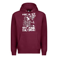 Burgundy Stay Punk Stay Drunk Premium Hoodie - PixelWave