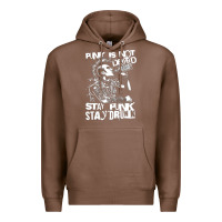 Chestnut Stay Punk Stay Drunk Premium Hoodie - PixelWave