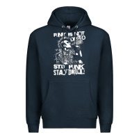 Navy Stay Punk Stay Drunk Premium Hoodie - PixelWave