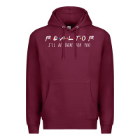 Burgundy realtor i'll be there for you long sleeve Premium Hoodie - PixelWave