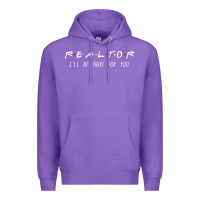 Purple realtor i'll be there for you long sleeve Premium Hoodie - PixelWave