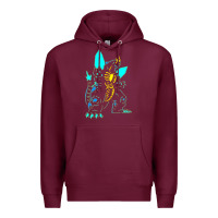 Burgundy Spacegodzilla Premium Hoodie - PixelWave