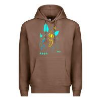 Chestnut Spacegodzilla Premium Hoodie - PixelWave