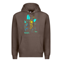 Coffee Spacegodzilla Premium Hoodie - PixelWave