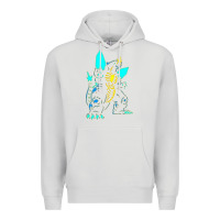 Dove Grey Spacegodzilla Premium Hoodie - PixelWave