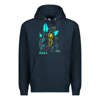 Navy Spacegodzilla Premium Hoodie - PixelWave