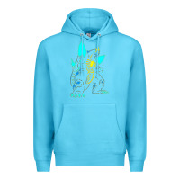Ocean Blue Spacegodzilla Premium Hoodie - PixelWave