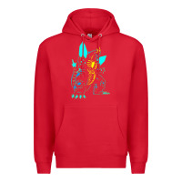 Red Spacegodzilla Premium Hoodie - PixelWave