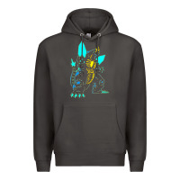 Smoke Spacegodzilla Premium Hoodie - PixelWave