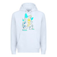 White Spacegodzilla Premium Hoodie - PixelWave