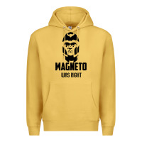 Antique Gold magneto was right Premium Hoodie - PixelWave