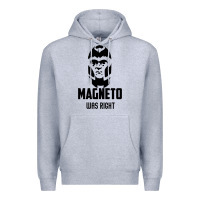 Heather Grey magneto was right Premium Hoodie - PixelWave