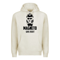 Oatmeal Heather magneto was right Premium Hoodie - PixelWave