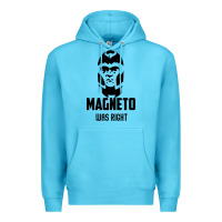 Ocean Blue magneto was right Premium Hoodie - PixelWave