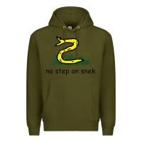 Army Green no step on snek,libertarian,tumblr,meme,funny,polotics,no step,on,snek Premium Hoodie - PixelWave