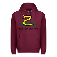 Burgundy no step on snek,libertarian,tumblr,meme,funny,polotics,no step,on,snek Premium Hoodie - PixelWave