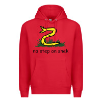 Red no step on snek,libertarian,tumblr,meme,funny,polotics,no step,on,snek Premium Hoodie - PixelWave