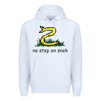 White no step on snek,libertarian,tumblr,meme,funny,polotics,no step,on,snek Premium Hoodie - PixelWave