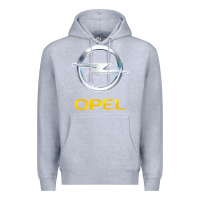 Heather Grey Opel Premium Hoodie - PixelWave