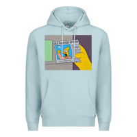 Blue Mist The Simpsons Old Man Yells At Cloud Newspaper V1 Premium Hoodie - PixelWave