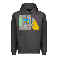 Charcoal Heather The Simpsons Old Man Yells At Cloud Newspaper V1 Premium Hoodie - PixelWave