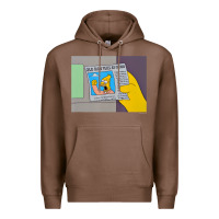 Chestnut The Simpsons Old Man Yells At Cloud Newspaper V1 Premium Hoodie - PixelWave