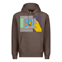 Coffee The Simpsons Old Man Yells At Cloud Newspaper V1 Premium Hoodie - PixelWave