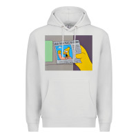 Dove Grey The Simpsons Old Man Yells At Cloud Newspaper V1 Premium Hoodie - PixelWave