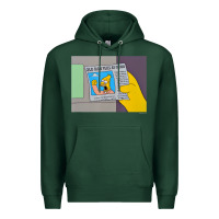 Sports Green The Simpsons Old Man Yells At Cloud Newspaper V1 Premium Hoodie - PixelWave