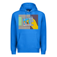 True Royal The Simpsons Old Man Yells At Cloud Newspaper V1 Premium Hoodie - PixelWave