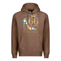 Chestnut 66th birthday 66 years of being awesome 66 years old woman Premium Hoodie - PixelWave